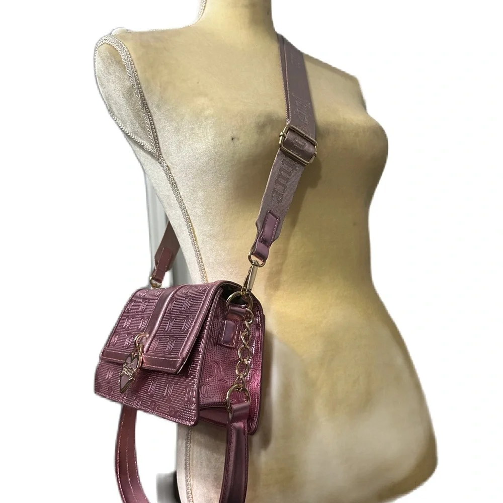 Juicy Couture Fashionista Shoulder Bag Crossbody‎ Metalic Blush
